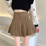 Corduroy Pleated A-Line Skirt