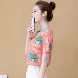 Sweet Chiffon Printed T-Shirt