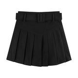 Corduroy Pleated A-Line Skirt