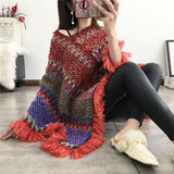 Tassel Scarf Knit Coat