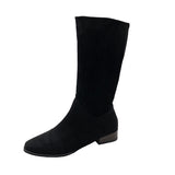 Retro Pointed Toe Mid Boots