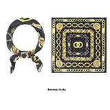 Elegant Printed Silk Square Scarf