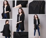 Hollow Knit V-Neck Sweater