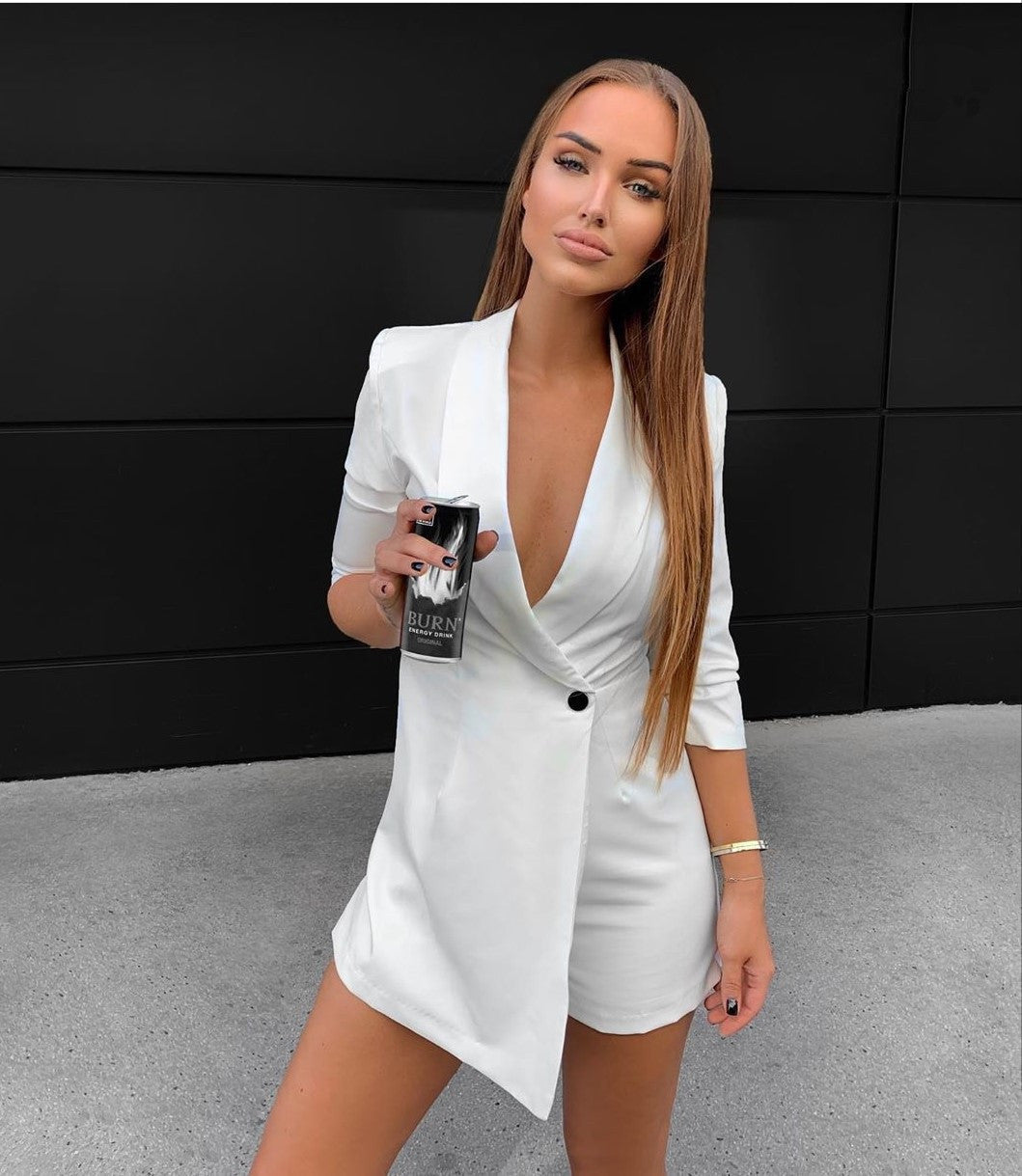 Chic Women's Blazer Jumpsuit