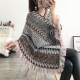 Tassel Scarf Knit Coat