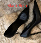 Elegant Black Stiletto Work Pumps
