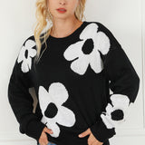 Floral Print European-Style Sweater