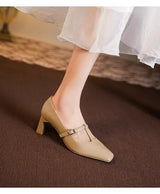 Chic Square Toe Mary Janes