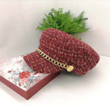 Vintage Tweed Octagonal Hat