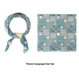 Elegant Printed Silk Square Scarf