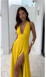 V-Neck Backless Strappy Dress