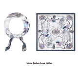 Elegant Printed Silk Square Scarf