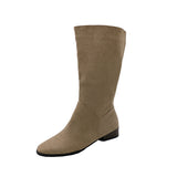 Retro Pointed Toe Mid Boots
